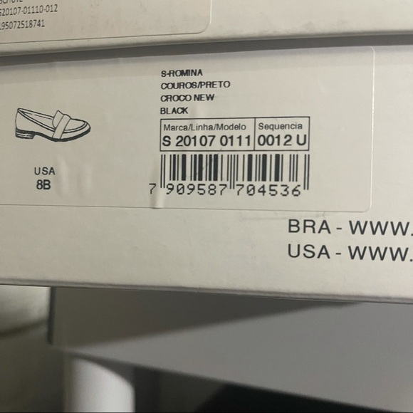 New Schutz Croc Embossed Black Leather Loafers - Picture 12 of 12